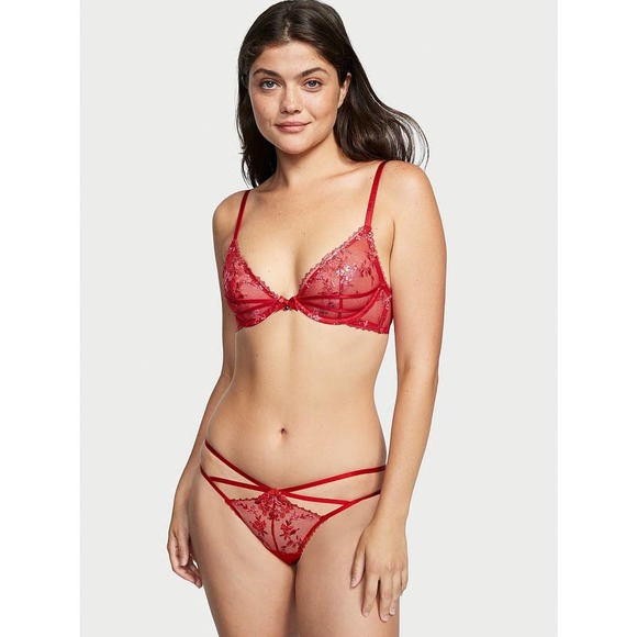Victoria's Secret Other - (50% OFF) NWT - Victoria's Secret Very Sexy Floral Embroidery Panties Small